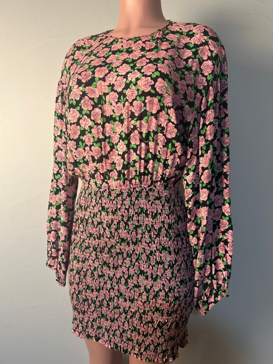 Zara Dresses & Skirts - Zara Women’s Long Sleeve Floral Smocked Mini Dress Size Large